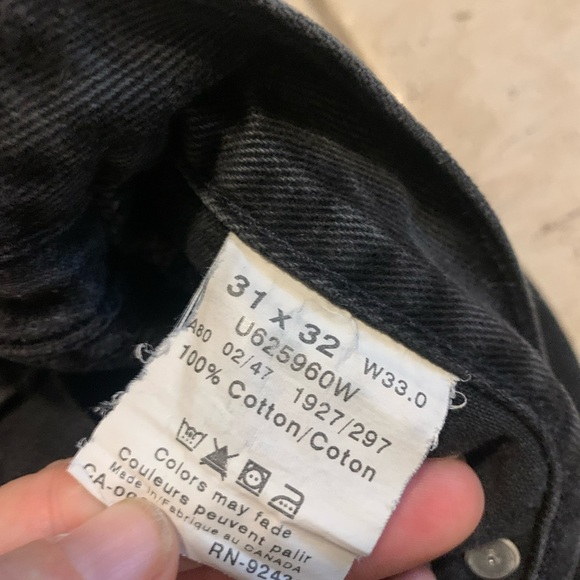 Denver Hayes 31x32 Black Straight Leg High Rise 100% Cotton Jeans - Picture 3 of 6